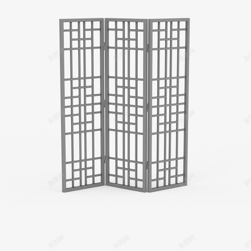 灰色日式屏风png免抠素材_新图网 https://ixintu.com 日式屏风 灰色屏风 灰色日式屏风 白色 白色花纹 白色花纹屏风
