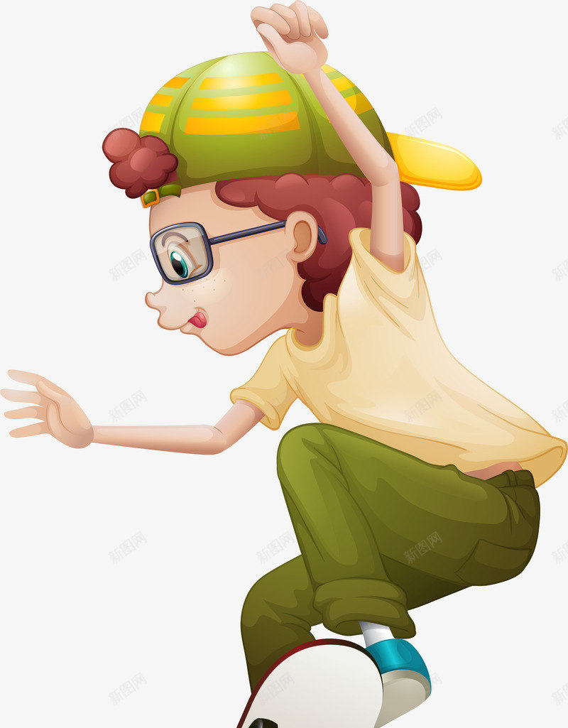 卡通滑板少年png免抠素材_新图网 https://ixintu.com 卡通 卡通矢量 卡通素材 少年 滑板 滑板矢量 矢量卡通 矢量图形 矢量素材 素材