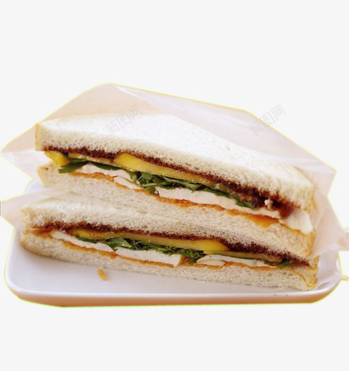 美食三明治png免抠素材_新图网 https://ixintu.com 三明治 早餐 盘子中的美食 美食 食物 食物图片
