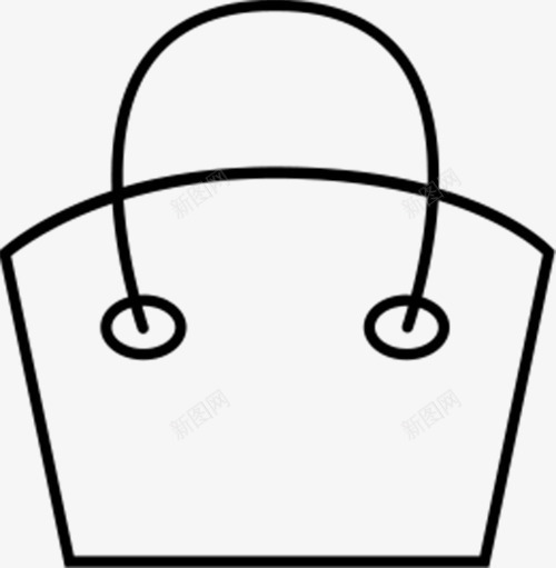 手绘的手提包图标png_新图网 https://ixintu.com png图形 包包 手提包 装饰 黑色