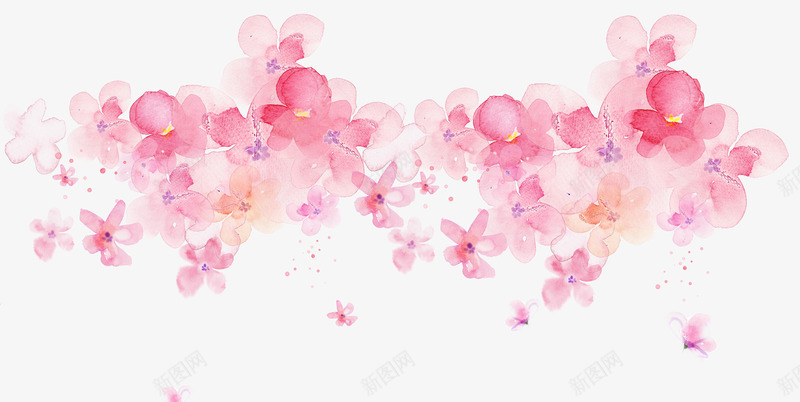 唯美精美水彩墨迹花朵桃花psd免抠素材_新图网 https://ixintu.com 唯美 墨迹 桃花 水彩 粉色 精美 花朵