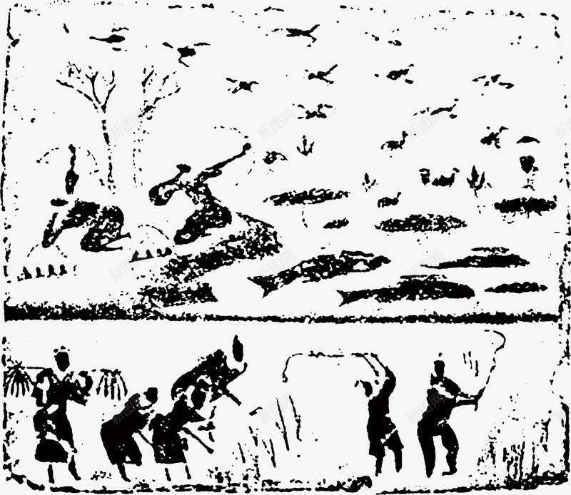 古代耕种简易图形png免抠素材_新图网 https://ixintu.com 农作 农田 古代 简易画 耕种 耕种画