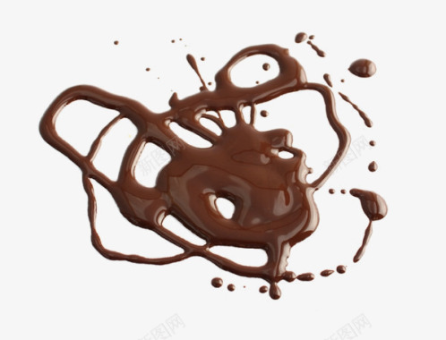 巧克力剪影手绘巧克力喷溅图标图标