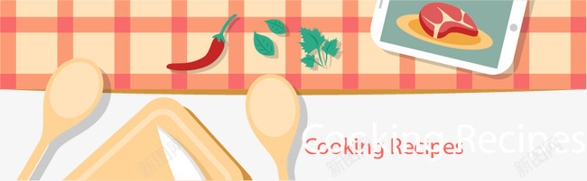 美味食物bannerpng免抠素材_新图网 https://ixintu.com 刀 勺子 图片 菜板 辣椒