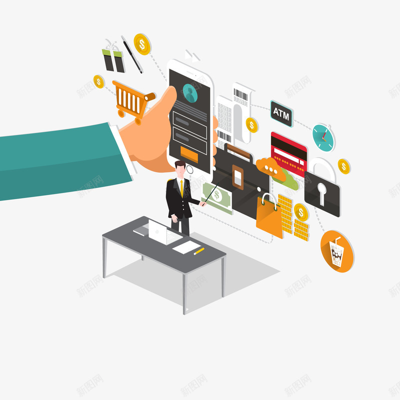 卡通商务培训矢量图ai免抠素材_新图网 https://ixintu.com 卡通 商务 培训 扁平化 讲座 讲解 课程 矢量图