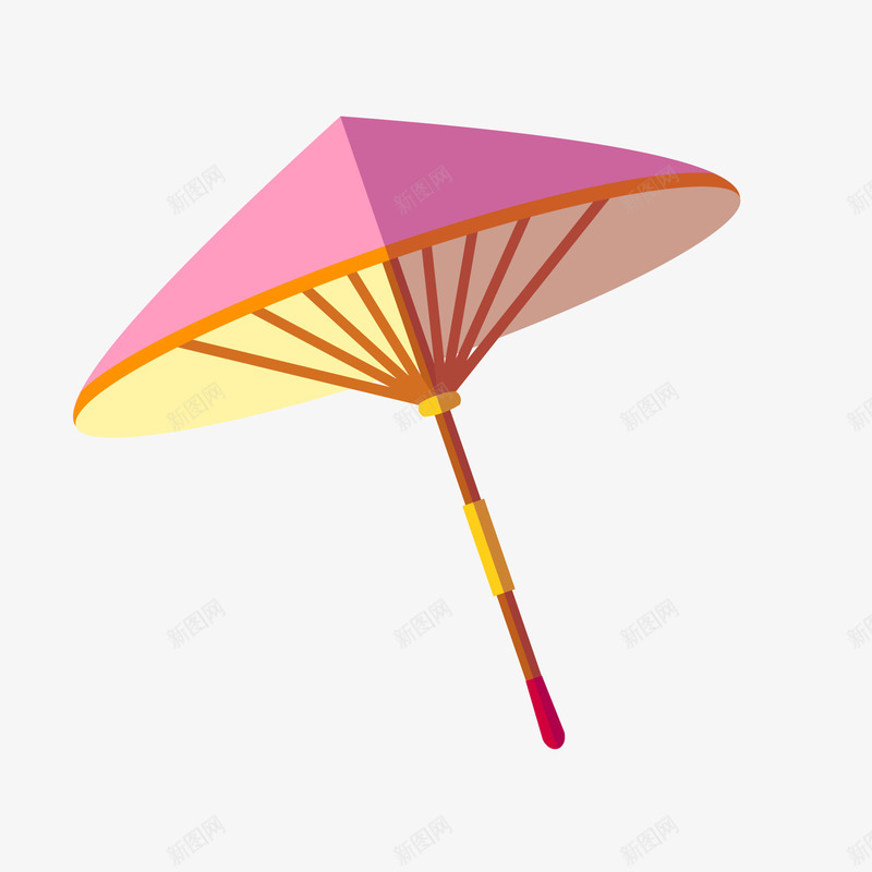 卡通日式雨伞矢量图ai免抠素材_新图网 https://ixintu.com 出国旅游 出游 卡通 扁平化 旅行 日本 雨伞 矢量图