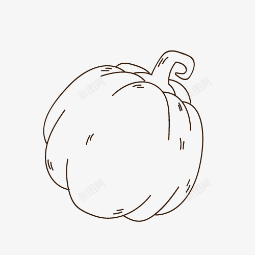 线描南瓜png免抠素材_新图网 https://ixintu.com png图形 南瓜 线描 蔬菜 装饰 食物