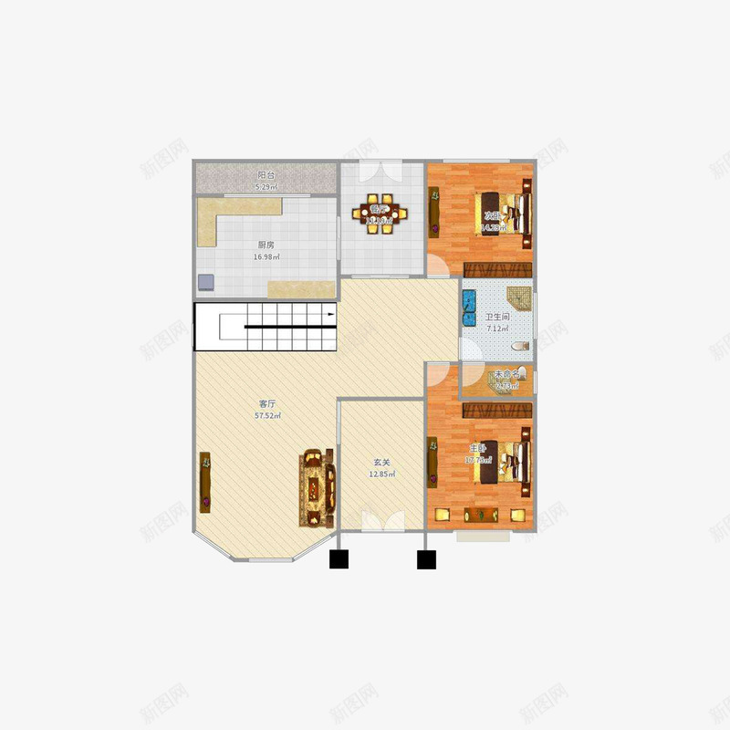都市风格彩色平面图png免抠素材_新图网 https://ixintu.com 室内平面效果图 室内设计平面效果图 布置图 平面布局图 平面效果图 彩色平面 彩色平面图 都市风格