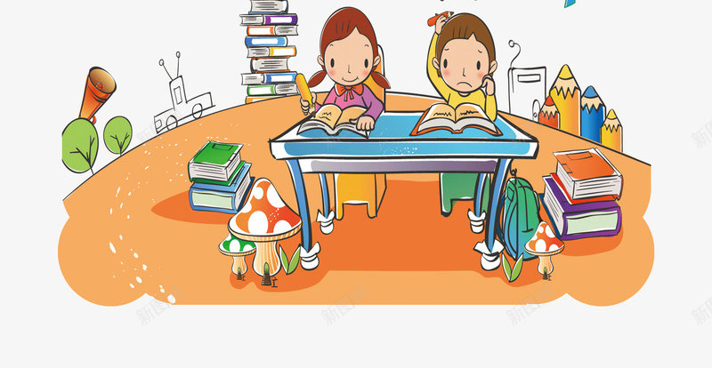 校园环境png免抠素材_新图网 https://ixintu.com 上学 儿童 卡通 可爱 学校 孩子 手绘 教育 校园环境 清新 环保 环境