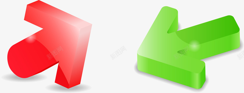箭头绿色箭头红色箭头图标png_新图网 https://ixintu.com 箭头 红色箭头 绿色箭头