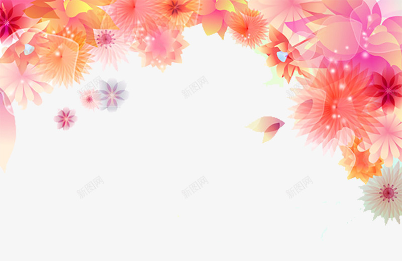 PPT背景元素片png免抠素材_新图网 https://ixintu.com PPT 唯美 粉色 背景元素 花朵
