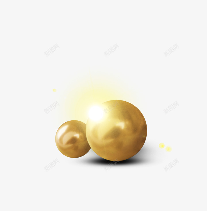 金色清新珠子装饰图案png免抠素材_新图网 https://ixintu.com 免抠PNG 清新 珠子 装饰图案 金色