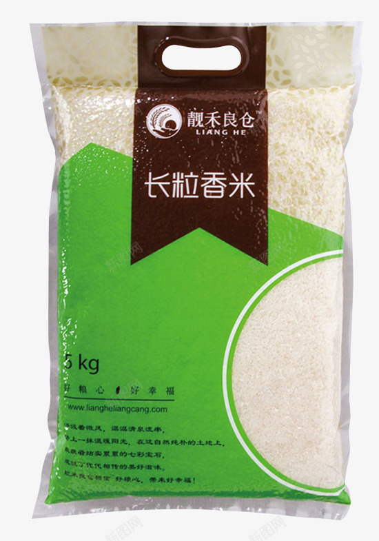 靓禾良仓长粒香米png免抠素材_新图网 https://ixintu.com 包装设计 米袋子 袋子 装大米 长粒香米 靓禾良仓