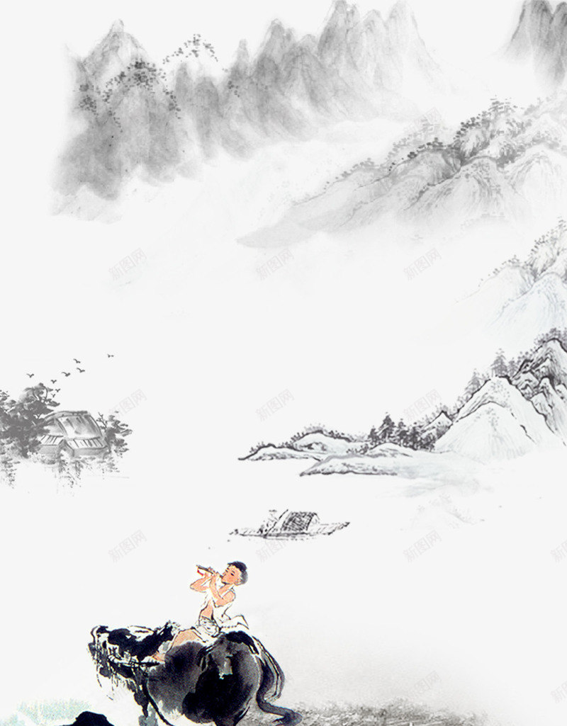 2018清明节水墨画psd免抠素材_新图网 https://ixintu.com 2018清明节 水墨画 清新 清明 清明节 清明节无水印 清明节踏青 清明踏青 画室宣传单水墨画 绿色 花