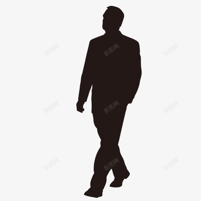黑色剪影png免抠素材_新图网 https://ixintu.com 剪影 卡通 商务人员 手绘 水彩 男士 简笔画 黑色