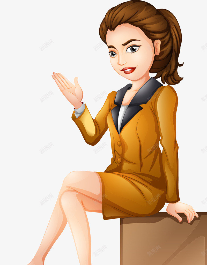 职业女性商务精英png免抠素材_新图网 https://ixintu.com 名师 商务人物 手绘少女 秘书 秘书工作 职业女性 职场美女
