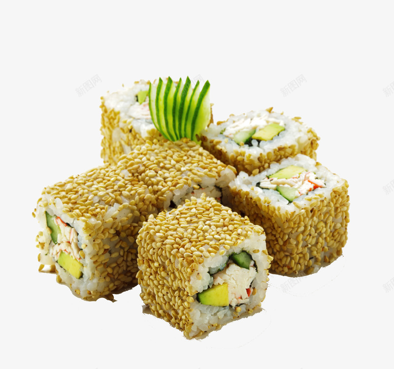 方块寿司png免抠素材_新图网 https://ixintu.com 寿司 日式料理 芝麻 黄瓜