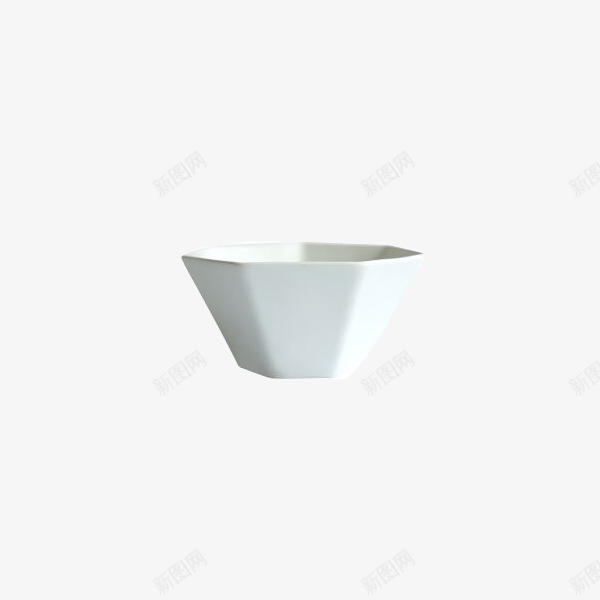 龙寅日式磨砂亚光多角陶瓷碗白色png免抠素材_新图网 https://ixintu.com 产品实物 汤碗 沙拉碗 白碗 面碗 餐具
