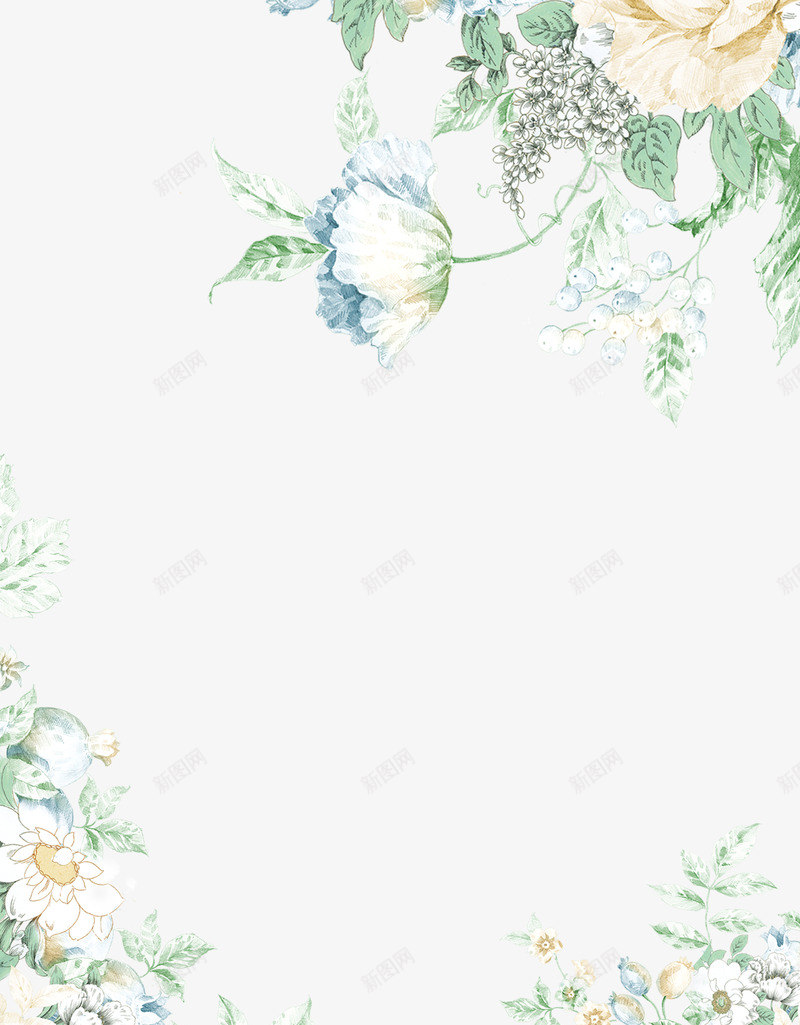 清新花朵背景png免抠素材_新图网 https://ixintu.com 免扣 清新 背景 花