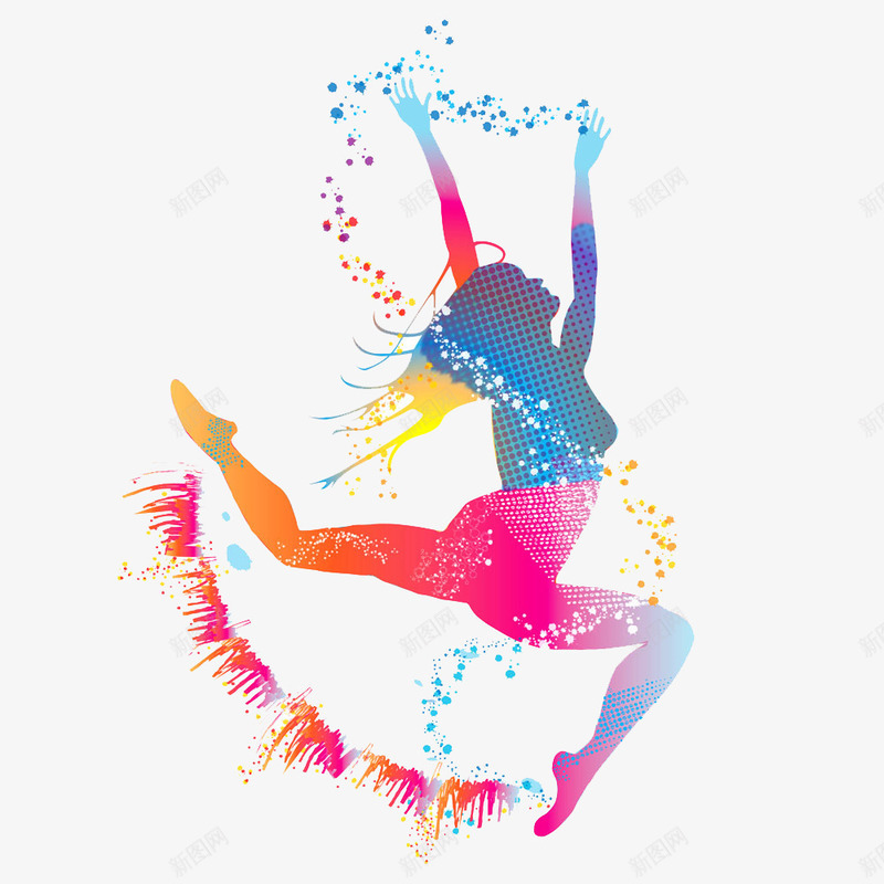 条芭蕾的女孩png免抠素材_新图网 https://ixintu.com 剪影 唯美舞蹈 女孩 彩色 彩色剪影 手绘 水彩 水彩特效 特技 特效 舞蹈跳舞培训班招生 跳舞的女孩