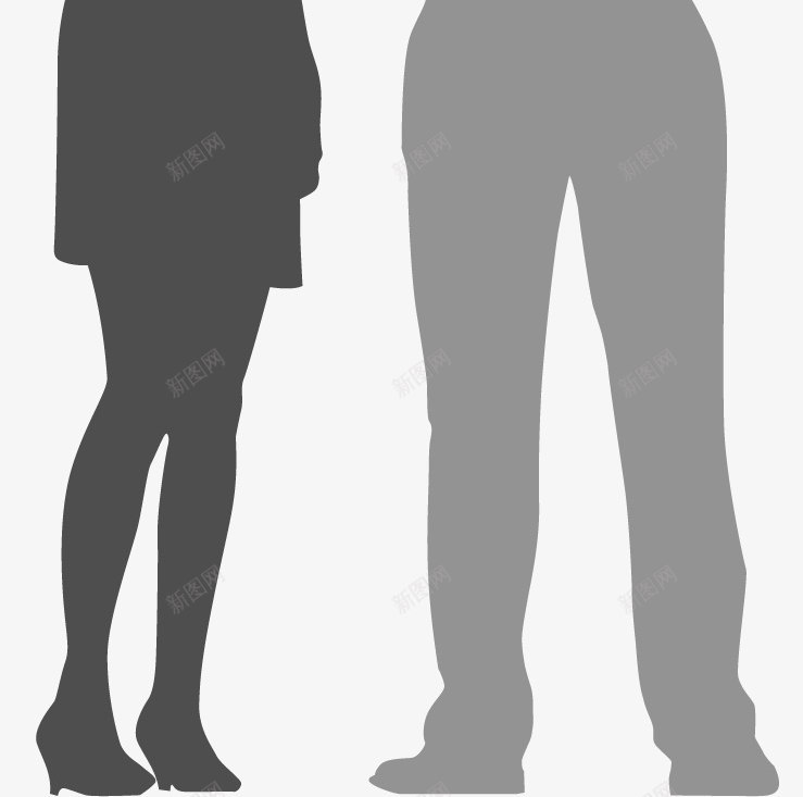 黑白男女矢量图ai免抠素材_新图网 https://ixintu.com 商务咨询 商务咨询公司 商务咨询名片 商务咨询服务 商务咨询框 对话 男女 矢量图