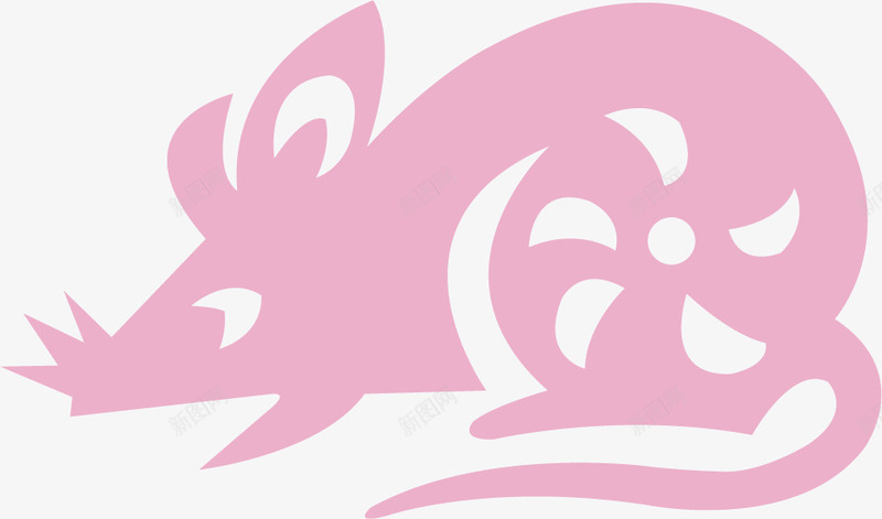 十二生肖剪纸png免抠素材_新图网 https://ixintu.com 剪纸 十二生肖 卡通设计 子鼠 模板 设计