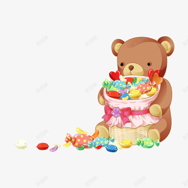 大熊抱的喜糖png免抠素材_新图网 https://ixintu.com 大熊抱的喜糖 婚庆 婚礼 浪漫爱情 结婚