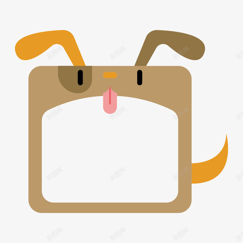 卡通边框png免抠素材_新图网 https://ixintu.com png图形 png装饰 动漫边框 卡通 小狗 装饰 边框
