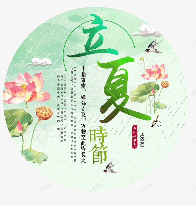 立夏中国风图标png免抠素材_新图网 https://ixintu.com 中国风图标 二十四节气 初夏时节 夏天来了 文案版式设计 立夏 立夏时节 魅力夏日