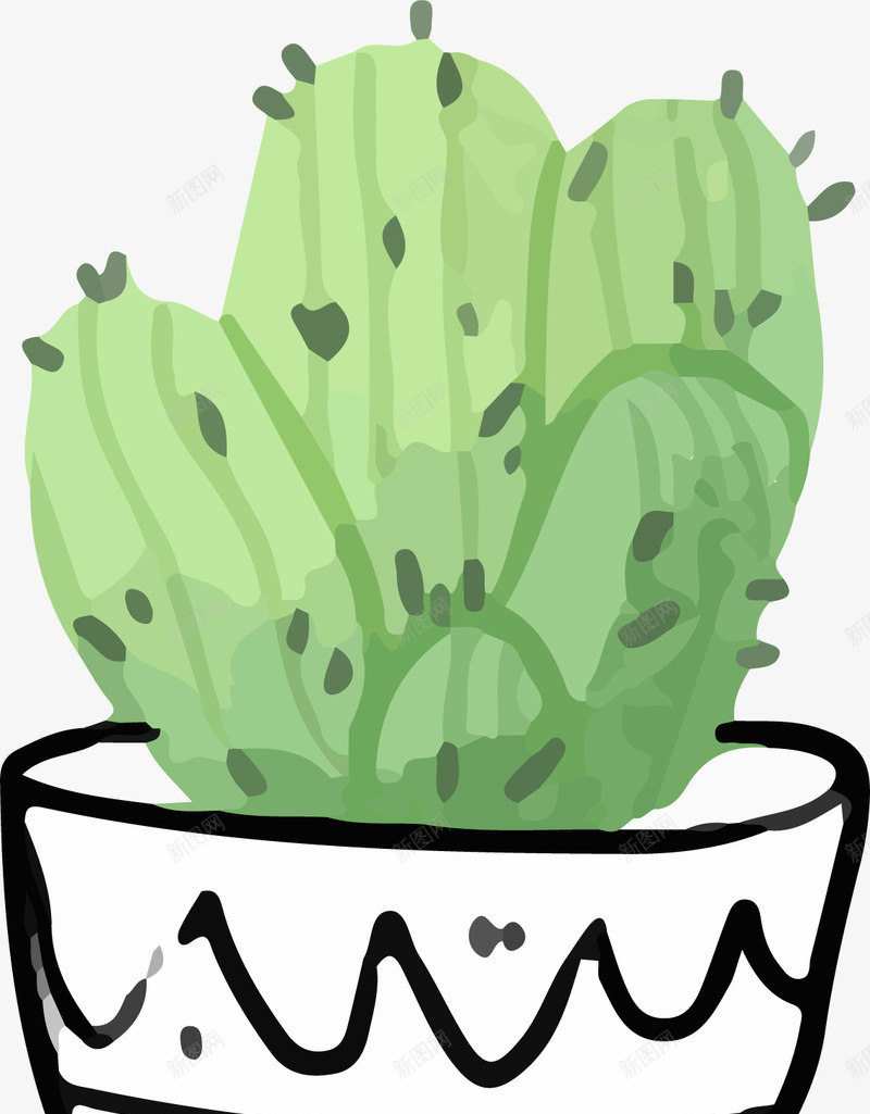手绘仙人掌png免抠素材_新图网 https://ixintu.com png图形 png装饰 仙人掌 手绘 盆栽 绿植 装饰