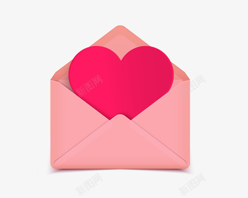 卡通粉色心形信封png免抠素材_新图网 https://ixintu.com 信封 卡通 卡通信封 唯美 心形 粉色信封