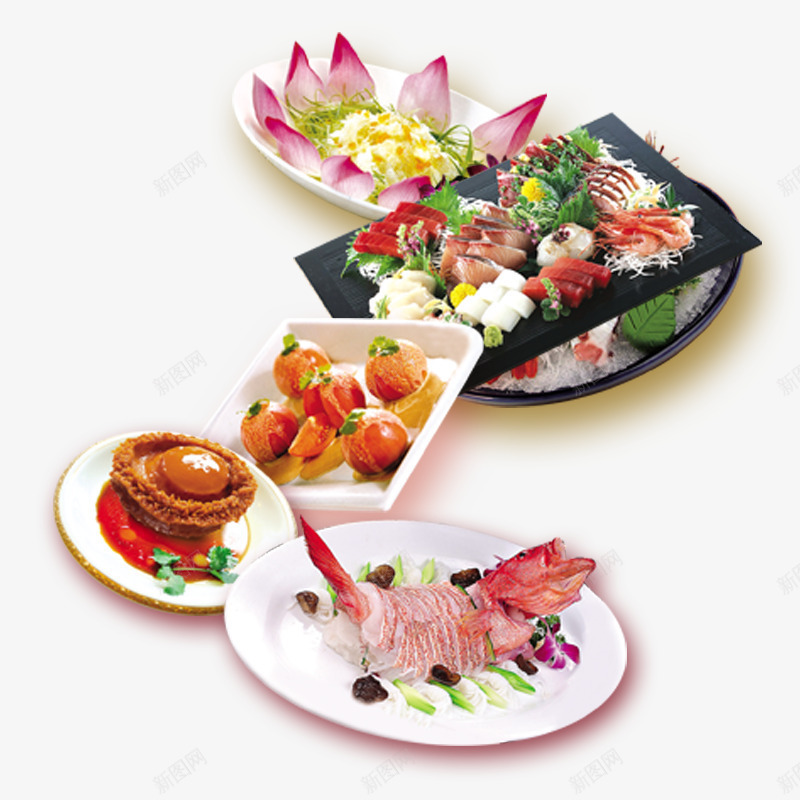聚餐美食食物片png免抠素材_新图网 https://ixintu.com 美食 美食图片 聚餐 食物
