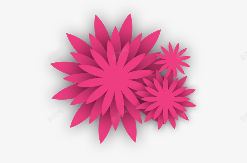 3D立体菊花纸雕png免抠素材_新图网 https://ixintu.com 3D剪纸 3D微立体 3D新式背景 3D立体纸雕 3D立体花朵 3D视觉效果