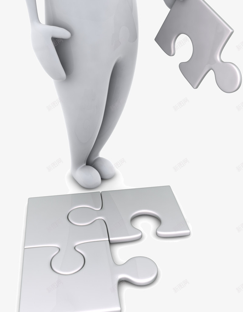 思考的3d小人png免抠素材_新图网 https://ixintu.com 学霸 思考的小人 拼图 眼睛