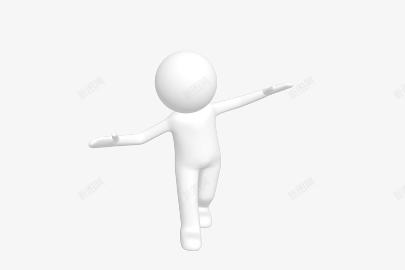3d小人走独木桥png免抠素材_新图网 https://ixintu.com 3d小人 ppt元素 ppt素材 走独木桥