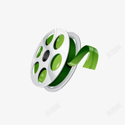 绿色质感卷轴图标png_新图网 https://ixintu.com UI图标 互联网 创意图标 卷轴 图案 扁平化图标 电影 立体化图标 绿色质感图标 轴
