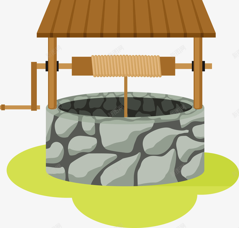 一口灰色古老的井矢量图eps免抠素材_新图网 https://ixintu.com 一口井 井PNG 复古 复古老井 灰色井 矢量灰色井 矢量图