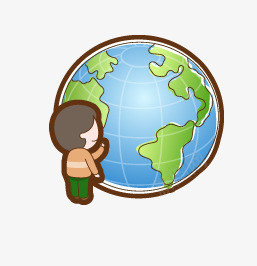 地球仪png免抠素材_新图网 https://ixintu.com 儿童 动画 地球仪 学习 校园 童年
