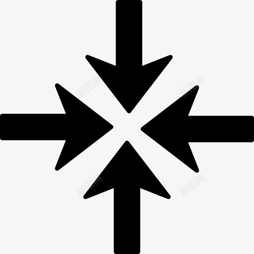 四箭会议中心图标png_新图网 https://ixintu.com convergind箭 收敛 方向 箭头