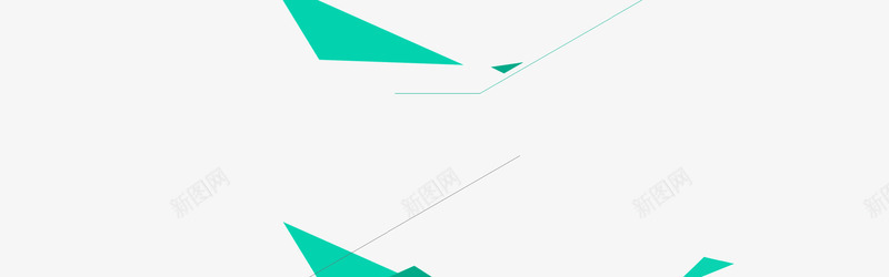 绿色不规则形状psd免抠素材_新图网 https://ixintu.com 三角形 促销海报 绿色小清新