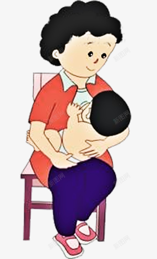 卡通新手妈妈喂养漫画png免抠素材_新图网 https://ixintu.com PNG 卡通 喂养 新手妈妈 母乳喂养 漫画