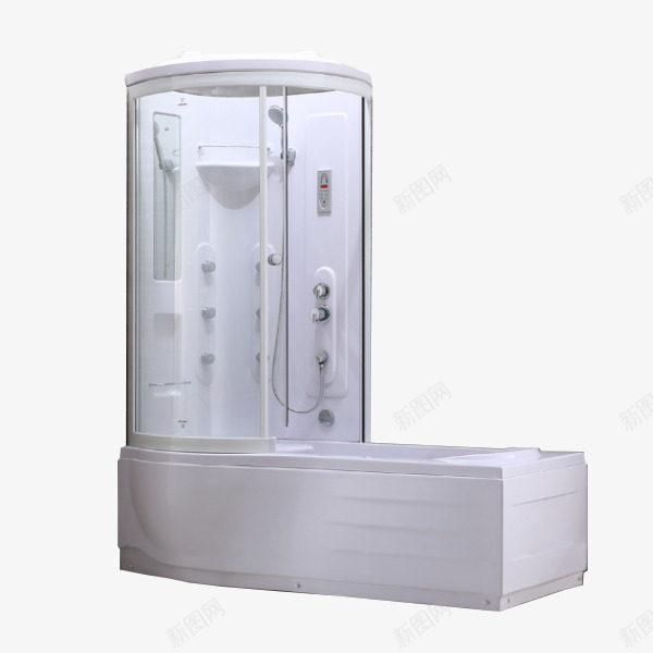 L型整体带浴缸淋浴房png免抠素材_新图网 https://ixintu.com L型 大气 带浴缸 淋浴房 玻璃