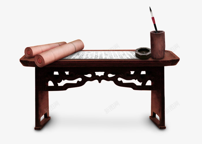 古代木质书桌装饰图案png免抠素材_新图网 https://ixintu.com 书桌 免抠PNG 古代 木质 装饰图案