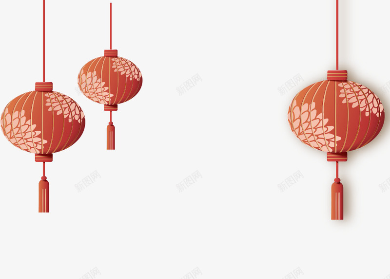 3D立体纸雕灯笼png免抠素材_新图网 https://ixintu.com 3D剪纸 3D微立体 3D微立体花朵 3D新式 3D新式背景 3D立体纸雕灯笼 3D视觉效果