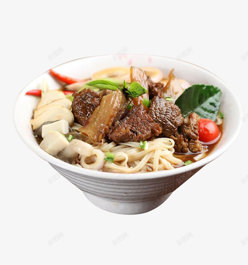 健康早餐面汤面美味新鲜美食png免抠素材_新图网 https://ixintu.com 牛肉面 牛腩面 红烧 营养汤面