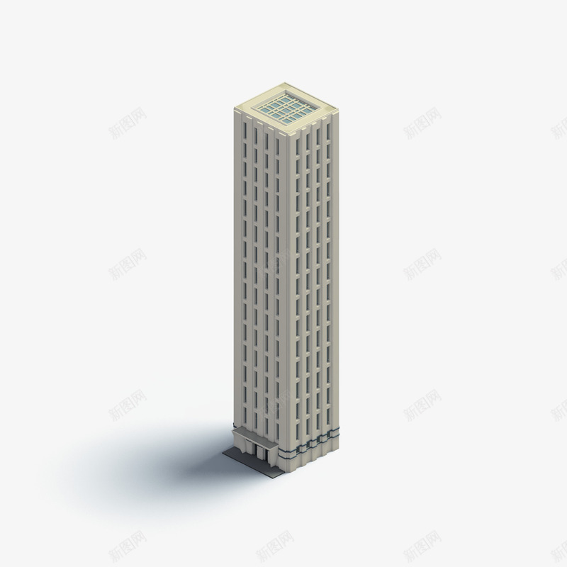 高楼大厦3D建筑png免抠素材_新图网 https://ixintu.com 可爱 多层 方体 立体 等轴3D 高楼 高清 高端