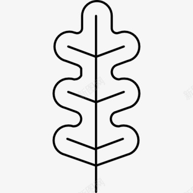 植物叶片不规则曲线图标图标