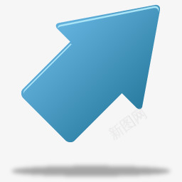 右上箭头符号图标png_新图网 https://ixintu.com UI设计 卡通箭头免抠PNG 商务PPT 斜箭头 淘宝店铺装修免抠 蓝色箭头