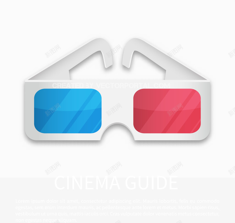 3D眼睛矢量图ai免抠素材_新图网 https://ixintu.com 电影 高清 矢量图