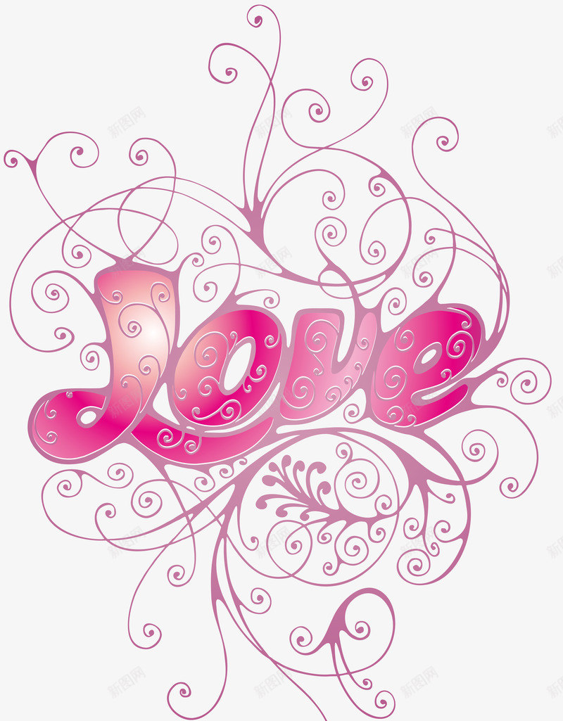 浪漫粉色花纹LOVE艺术字png免抠素材_新图网 https://ixintu.com LOVE 情人节 浪漫 爱情 粉色 艺术字 花纹 英文